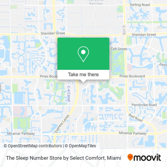 The Sleep Number Store by Select Comfort map