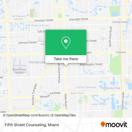 Fifth Street Counseling map