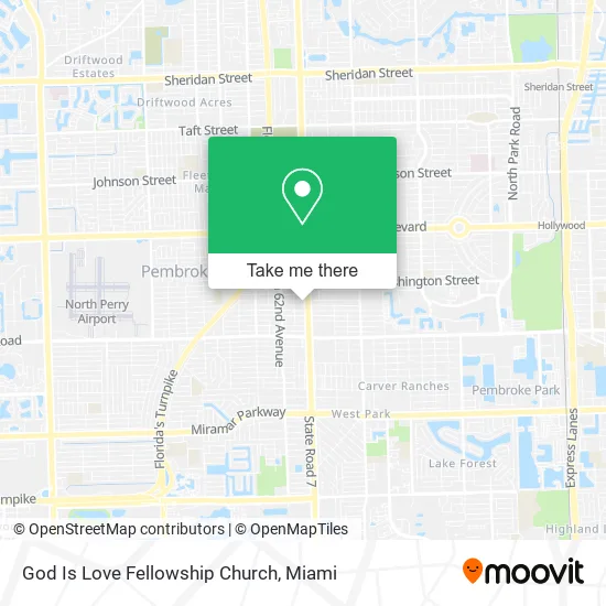 Mapa de God Is Love Fellowship Church