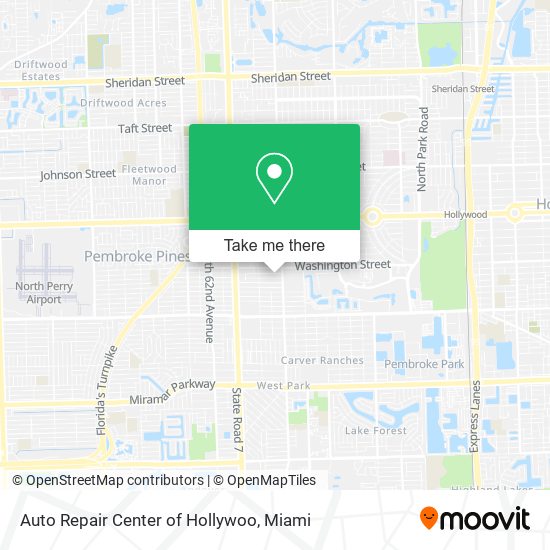 Mapa de Auto Repair Center of Hollywoo