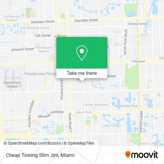 Mapa de Cheap Towing Slim Jim