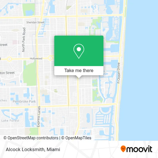 Alcock Locksmith map