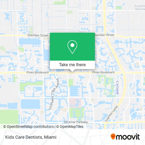 Kids Care Dentists map