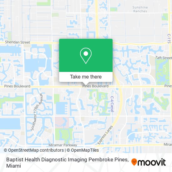 Mapa de Baptist Health Diagnostic Imaging Pembroke Pines