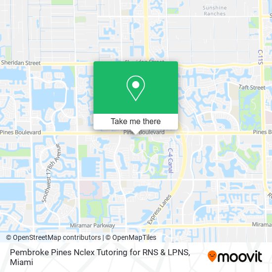 Pembroke Pines Nclex Tutoring for RNS & LPNS map