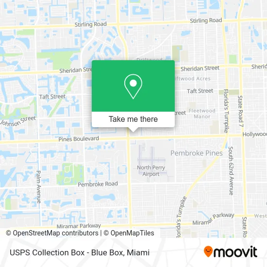 USPS Collection Box - Blue Box map