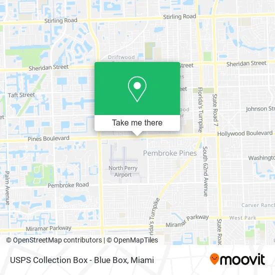 USPS Collection Box - Blue Box map