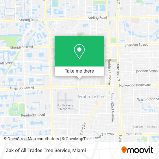 Zak of All Trades Tree Service map