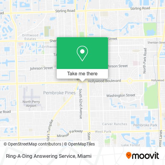 Ring-A-Ding Answering Service map