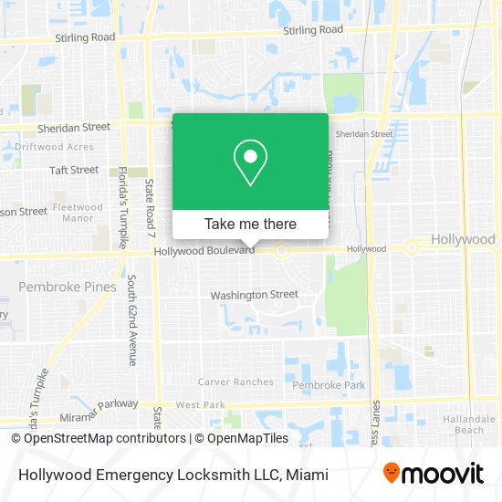 Mapa de Hollywood Emergency Locksmith LLC