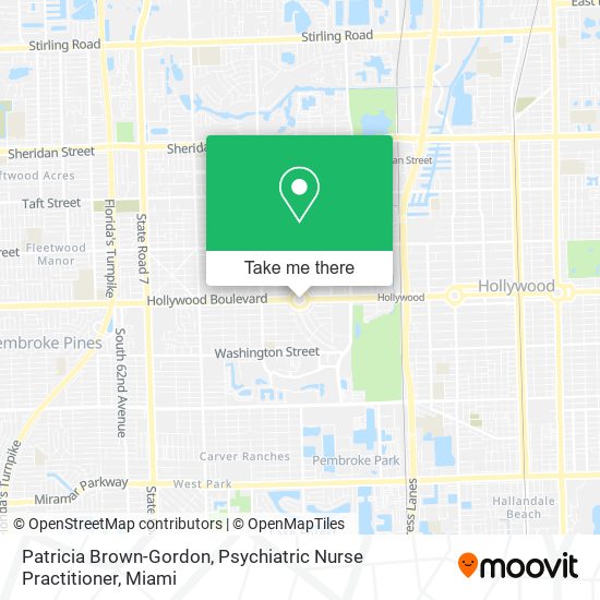 Patricia Brown-Gordon, Psychiatric Nurse Practitioner map