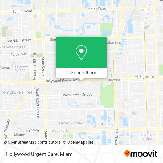 Hollywood Urgent Care map