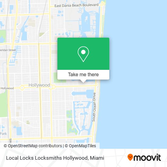 Local Locks Locksmiths Hollywood map