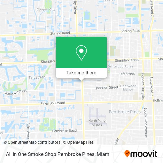 All in One Smoke Shop Pembroke Pines map