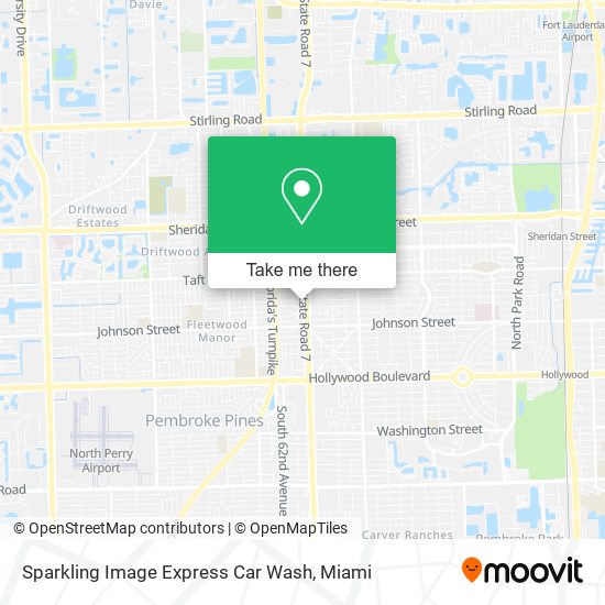 Sparkling Image Express Car Wash map