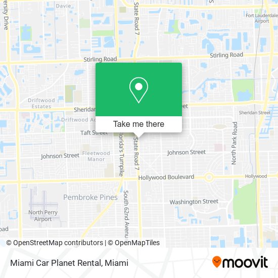 Miami Car Planet Rental map