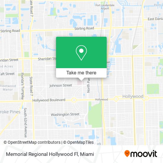 Mapa de Memorial Regional Hollywood Fl