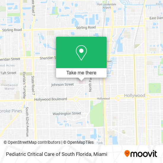 Pediatric Critical Care of South Florida map