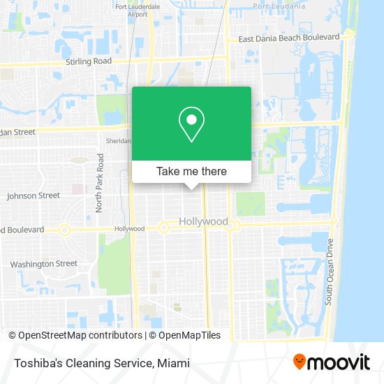 Toshiba's Cleaning Service map