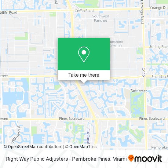 Mapa de Right Way Public Adjusters - Pembroke Pines