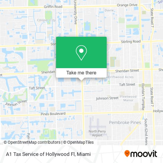 Mapa de A1 Tax Service of Hollywood Fl