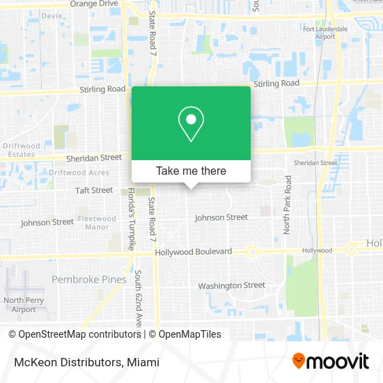 McKeon Distributors map