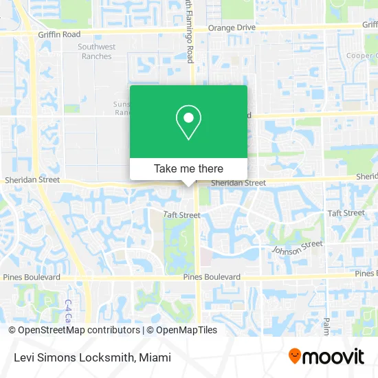 Levi Simons Locksmith map