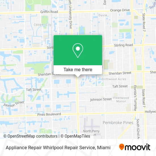 Appliance Repair Whirlpool Repair Service map