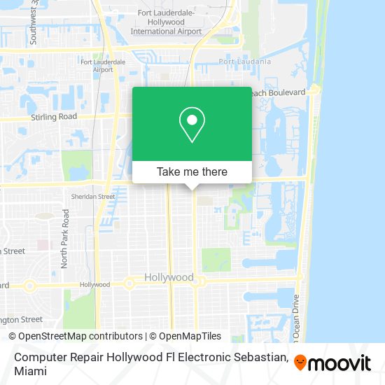 Computer Repair Hollywood Fl Electronic Sebastian map