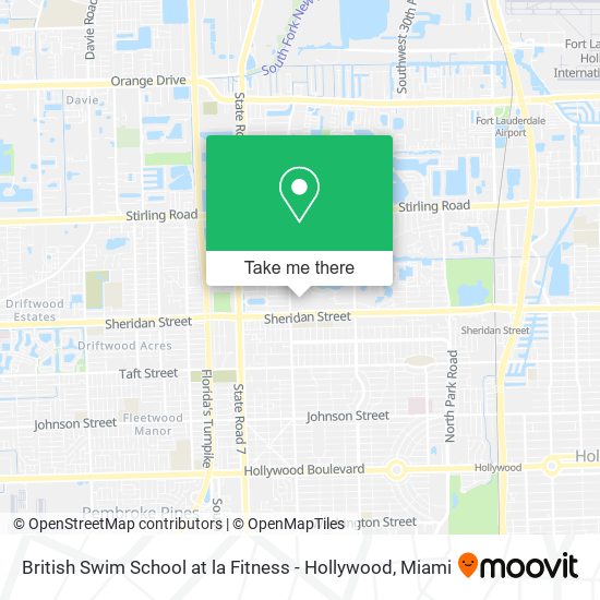 Mapa de British Swim School at la Fitness - Hollywood