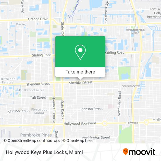 Mapa de Hollywood Keys Plus Locks