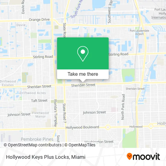 Hollywood Keys Plus Locks map