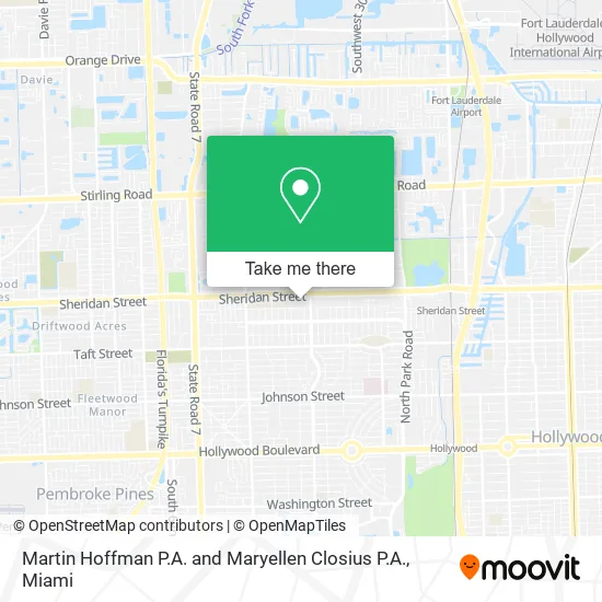 Martin Hoffman P.A. and Maryellen Closius P.A. map