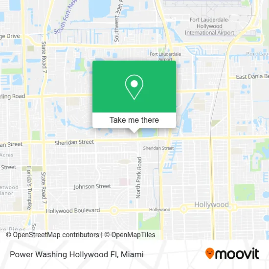 Power Washing Hollywood Fl map