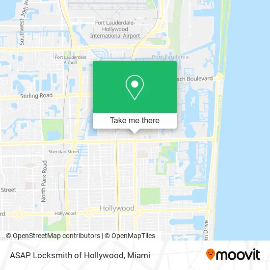 ASAP Locksmith of Hollywood map
