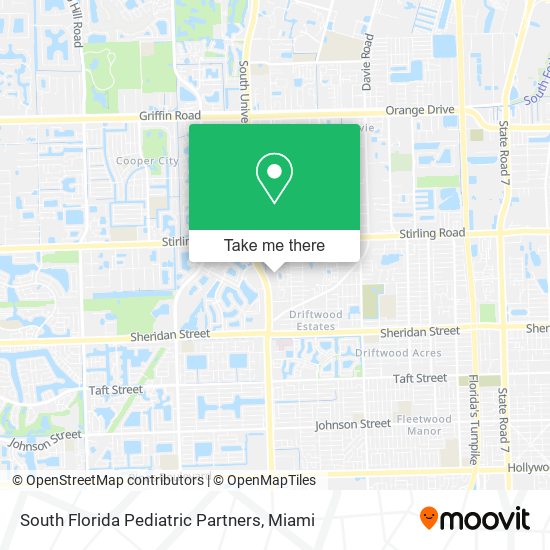 Mapa de South Florida Pediatric Partners