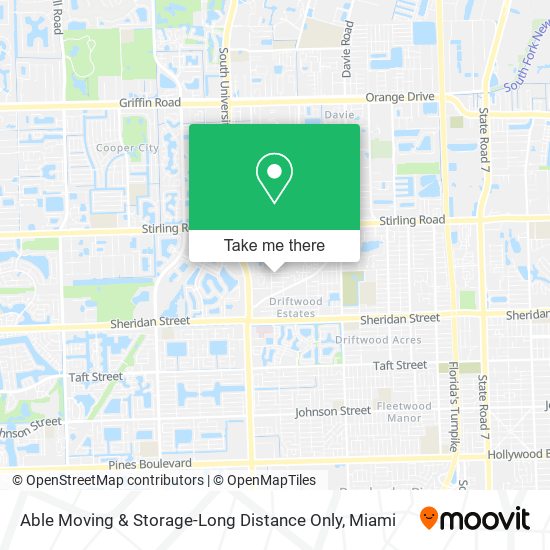 Able Moving & Storage-Long Distance Only map