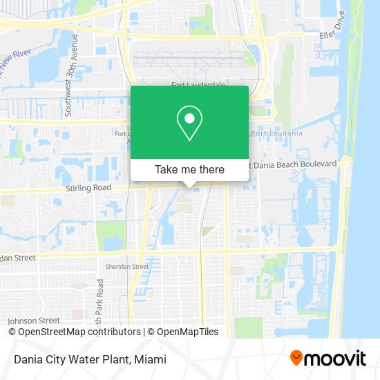 Dania City Water Plant map