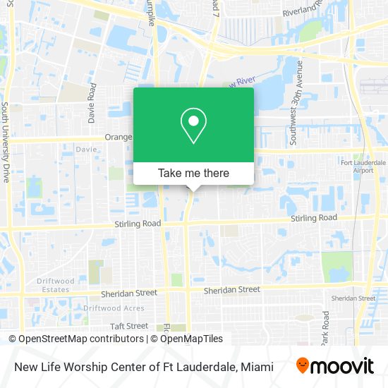 New Life Worship Center of Ft Lauderdale map