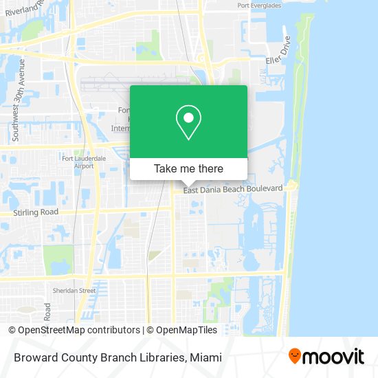 Broward County Branch Libraries map