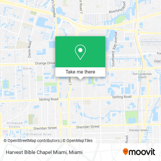 Harvest Bible Chapel Miami map