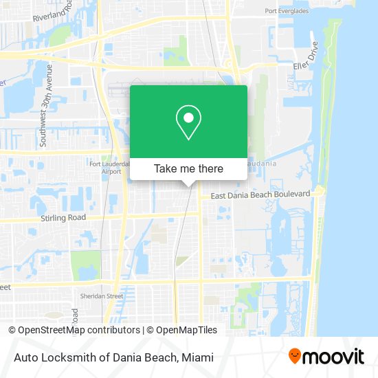 Mapa de Auto Locksmith of Dania Beach