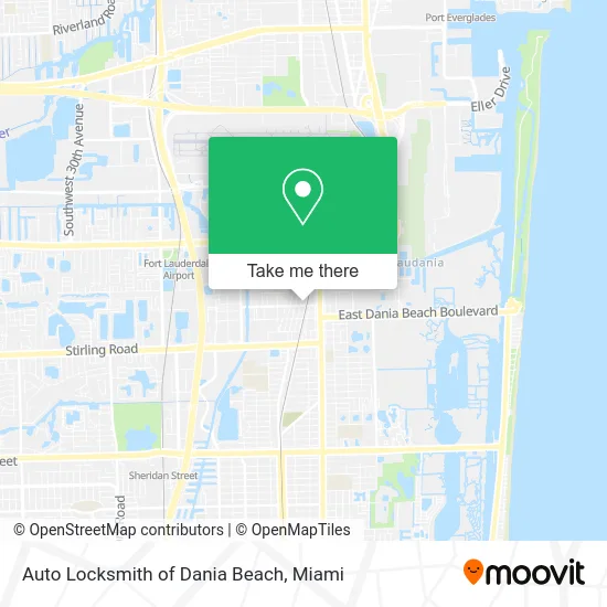 Auto Locksmith of Dania Beach map