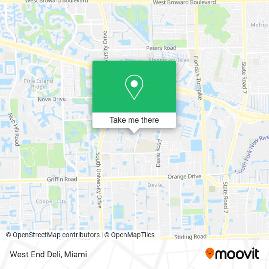 West End Deli map