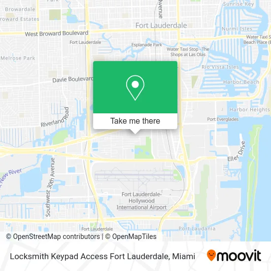 Locksmith Keypad Access Fort Lauderdale map