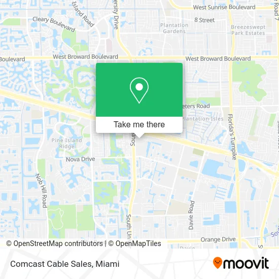 Comcast Cable Sales map