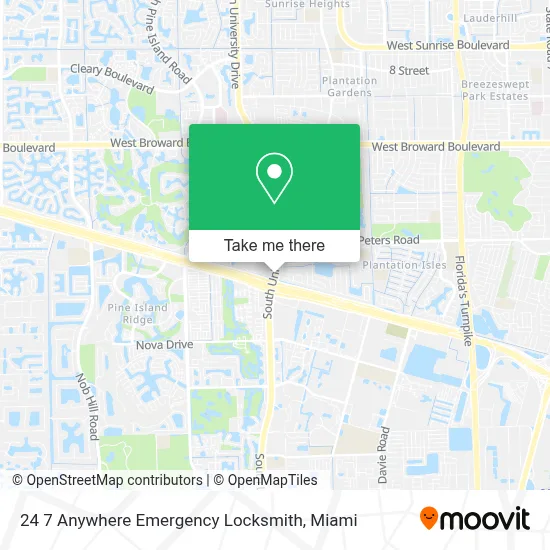 24 7 Anywhere Emergency Locksmith map