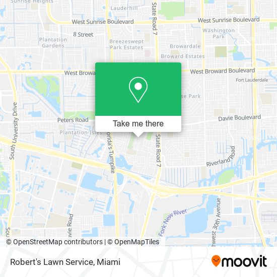 Robert's Lawn Service map