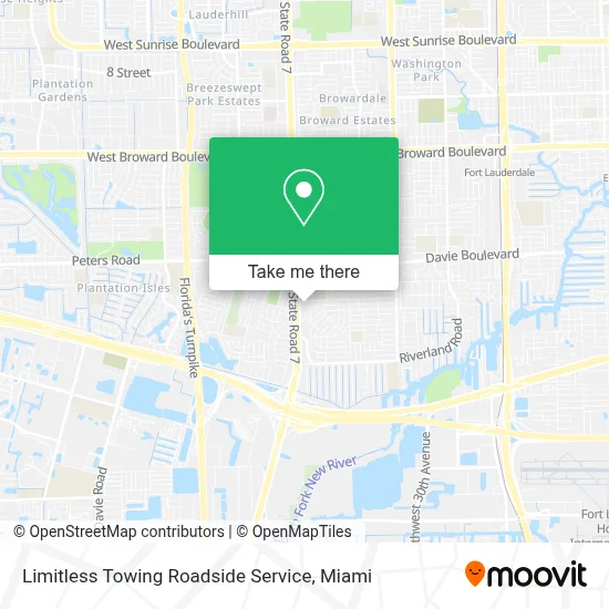 Limitless Towing Roadside Service map