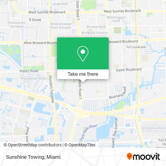 Sunshine Towing map